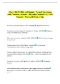 Maryville NURS 661 Exam 4 Actual Questions and Correct Answers &vert; Already Graded A&plus; &vert; 2026 Update &vert; Maryville University