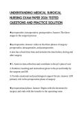 UNDERSTANDING MEDICAL SURGICAL NURSING EXAM PAPER 2026 TESTED QUESTIONS AND PRACTICE SOLUTION