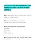 NUR 2502 ACTUAL MULTIDIMENSIONAL CARE III EXAM 2026 QUESTIONS WITH ANSWERS GRADED A&plus;