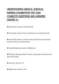 UNDERSTANDING MEDICAL SURGICAL NURSING EXAMINATION TEST 2026 COMPLETE QUESTIONS AND ANSWERS GRADED A&plus;