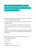 NUR 2502 MULTIDIMENSIONAL CARE III FINAL TEST PAPER 2026 QUESTIONS WITH SOLUTIONS GRADED A&plus;