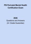 PSI Perinatal Mental Health Certification Exam &ndash; PMH-C Practice Test & Study Guide 2026