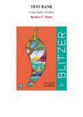 College Algebra &ndash; 8th Edition&comma; Robert F&period; Blitzer &vert; Complete Test Bank Chapters 1&ndash;8