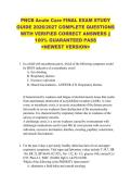 PNCB Acute Care FINAL EXAM STUDY  GUIDE 2026&sol;2027 COMPLETE QUESTIONS  WITH VERIFIED CORRECT ANSWERS &vert;&vert;  100&percnt; GUARANTEED PASS  <NEWEST VERSION> 