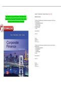 Test Bank for Corporate Finance 13th Edition by Stephen Ross&comma; Randolph Westerfield&comma; Jeffrey Jaffe&comma;     Bradford Jordan All Chapters Complete