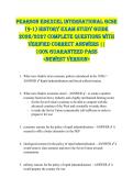 Pearson Edexcel International GCSE  &lpar;9-1&rpar; HISTORY EXAM STUDY GUIDE  2026&sol;2027 COMPLETE QUESTIONS WITH  VERIFIED CORRECT ANSWERS &vert;&vert;  100&percnt; GUARANTEED PASS  <NEWEST VERSION> 