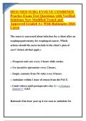 HESI MED SURG EVOLVE COMBINED Practice Exam Test Questions with Verified Solutions New Modified Tested and Approved Graded A&plus; With Rationales 2026 Latest