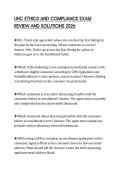 UHC ETHICS AND COMPLIANCE EXAM REVIEW AND SOLUTIONS 2026