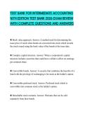 TEST BANK FOR INTERMEDIATE ACCOUNTING 16TH EDITION TEST BANK 2026 EXAM REVIEW WITH COMPLETE QUESTIONS AND ANSWERS