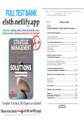 Test Bank for Strategic Management&colon; Creating Competitive Advantages&comma; 11th Edition by Dess