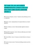 TEST BANK FOR LAW AND BUSINESS ADMINISTRATION IN CANADA EXAM Q&A 2026 STUDY GUIDE SOLVED QUESTIONS GRADED A&plus;