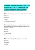 TEST BANK FOR PATHOPHYSIOLOGY ACTUAL EXAM SCRIPT 2026 FULL QUESTIONS AND CORRECT ANSWERS ALREADY PASSED