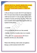 ABDSM DENTAL SLEEP MEDICINE Actual Exam Questions with Verified Solutions Currently Tested and Graded A&plus; 2026 New Upgrade