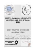 EDS3701 Assignment 1 &lpar;COMPLETE ANSWERS&rpar; 2026 - DUE 27 March 2026&semi; 100&percnt; Correct solutions and explanations&period; 