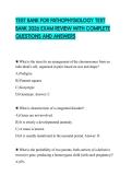 TEST BANK FOR PATHOPHYSIOLOGY TEST BANK 2026 EXAM REVIEW WITH COMPLETE QUESTIONS AND ANSWERS