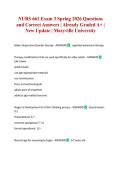 NURS 661 Exam 3 Spring 2026 Questions and Correct Answers &vert; Already Graded A&plus; &vert; New Update &vert; Maryville University