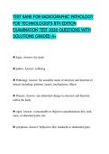 TEST BANK FOR RADIOGRAPHIC PATHOLOGY FOR TECHNOLOGISTS 8TH EDITION EXAMINATION TEST 2026 QUESTIONS WITH SOLUTIONS GRADED A&plus;