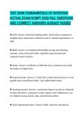 TEST BANK FUNDAMENTALS OF INVESTING ACTUAL EXAM SCRIPT 2026 FULL QUESTIONS AND CORRECT ANSWERS ALREADY PASSED
