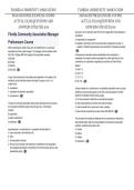 FLORIDA COMMUNITY ASSOCIATION  MANAGER PRELICENSURE COURSE  ACTUAL EXAM QUESTIONS AND  ANSWERS UPDATED 2026 