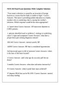 NUR 218 Final Exam Questions With Complete Solutions