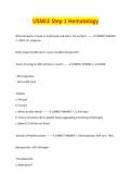 USMLE Step 1 Hematology &ndash; Complete Exam Study Guide 2026&sol;2027 with Verified Answers &vert; Newest Version&period; A&plus;