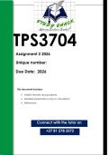 TPS3704 Assignment 2 &lpar;QUALITY ANSWERS&rpar; 2026