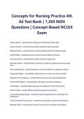 Concepts for Nursing Practice 4th  Ed Test Bank &vert; 1&comma;260 NGN  Questions &vert; Concept-Based NCLEX  Exam  Family History - answerGenetic background influencing health risk