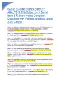BASIC ENGINEERING CIRCUIT ANALYSIS 13th Edition by J&period; David Irwin & R&period; Mark Nelms Complete Questions with Verified Solutions Latest 2026 Edition