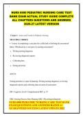 NURS 6900 PEDIATRIC NURSING CARE TEST BANK EXAM