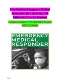 Test Bank For Emergency Medical Responder&colon; First on Scene 12th Edition Author&colon; Chris Le Baudour&vert; All Chapters Covered&vert;100&percnt; Complete A&plus; Study Guide Latest Version 2026