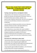PEDS 25 FINAL EXAM STUDY GUIDE ESSENTIAL CONDITIONS & INTERVENTIONS 2026 