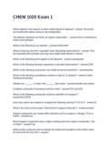 CHEM 1020 Exam 1&period; Questions and Answers