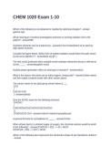 CHEM 1020 Exam 1-10&period; Questions with Correct Answers