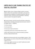 UNITED HEALTH CARE TRAINING PRACTICE SET 2026 FULL SOLUTION