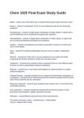 Chem 1020 Final Exam Study Guide&period;  Questions with Correct Answers