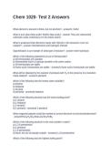 Chem 1020- Test 2 Answers 100&percnt; Solved
