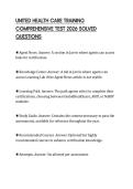 UNITED HEALTH CARE TRAINING COMPREHENSIVE TEST 2026 SOLVED QUESTIONS