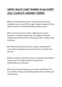 UNITED HEALTH CARE TRAINING EXAM SCRIPT 2026 COMPLETE ANSWERS VERIFIED
