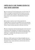 UNITED HEALTH CARE TRAINING REVIEW FILE 2026 TESTED QUESTIONS