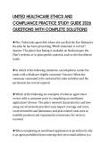 UNITED HEALTHCARE ETHICS AND COMPLIANCE PRACTICE STUDY GUIDE 2026 QUESTIONS WITH COMPLETE SOLUTIONS