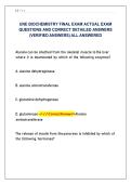UNE BIOCHEMISTRY FINAL EXAM ACTUAL EXAM QUESTIONS AND CORRECT DETAILED ANSWERS &lpar;VERIFIED ANSWERS&rpar; ALL ANSWERED 