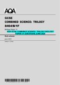 AQA GCSE Combined Science&colon; Trilogy Biology Paper 1F &lpar;Foundation Tier&rpar; &ndash; Exam Questions &vert; June 2025