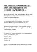 UNIV 104 ENGLISH ASSESSMENT PRACTICE STUDY GUIDE 2026 QUESTIONS WITH COMPLETE SOLUTIONS GRADED A&plus;