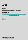 AQA GCSE Combined Science&colon; Trilogy Biology Paper 1H &lpar;Higher Tier&rpar; &ndash; Exam Questions &vert; June 2025