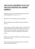 UNIV 104 MATH ASSESSMENT ACTUAL TEST PAPER 2026 QUESTIONS WITH ANSWERS GRADED A&plus;