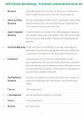WGU Clinical Microbiology - Final Exam Comprehensive Study Set