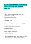 OKLAHOMA JURISPRUDENCE TEST BANK 2026 ACTUAL QUESTIONS WITH ANSWERS GRADED A&plus;