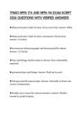 TFM03 NFPA 17A AND NFPA 96 EXAM SCRIPT 2026 QUESTIONS WITH VERIFIED ANSWERS
