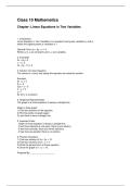 Class 10 Maths &ndash; Linear Equations in Two Variables Complete Notes &lpar;NCER
