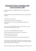 Nursing 611 Exam 2 Questions with Correct Answers 2026